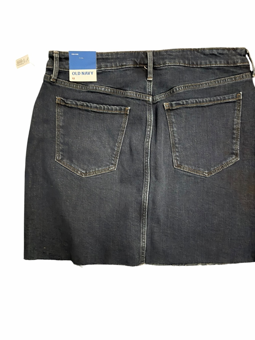 Old Navy High Waisted Slim Pocket Denim Mini Skirt size 12 NWT - Picture 4 of 5